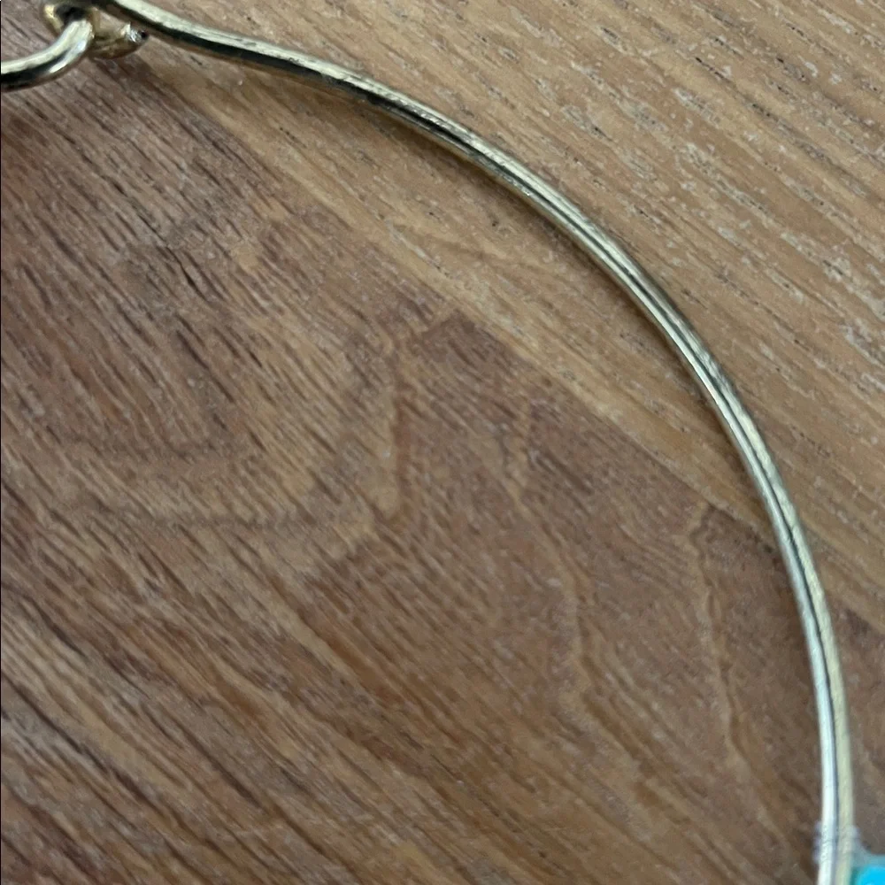 NKN Nekane Joyce Blue Beaded Gold Disc Distressed Choker Necklace NWT Reg. $89 - Picture 7 of 9